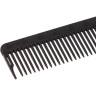 Расческа рабочая DEWAL CARBON black комбинированная, черная 22 см JF2014